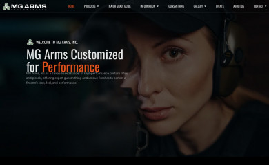 mgarmsinc.com screenshot