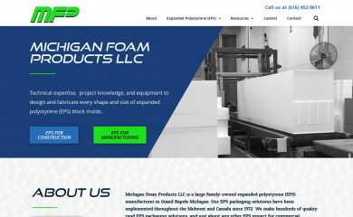 michiganfoam.com screenshot