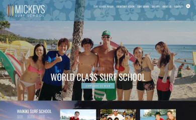 mickeysurfschool.com screenshot