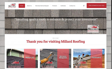 millardroofing.com screenshot