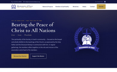 missionariesofpeace.org screenshot