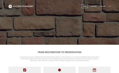mproudmasonry.com screenshot