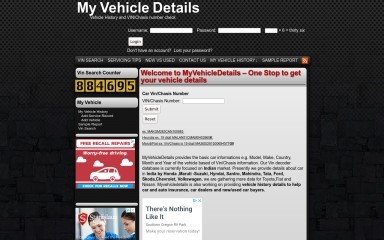 myvehicledetails.com screenshot