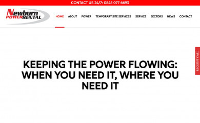 newburnpowerrental.com screenshot