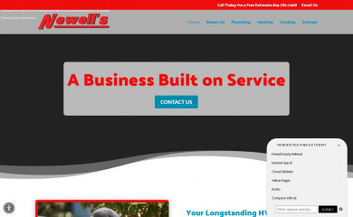 newellplumbingandheating.net screenshot