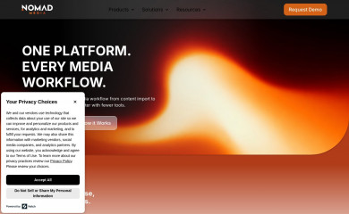 nomad-cms.com screenshot