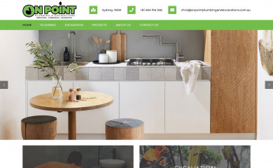 onpointplumbingandexcavations.com.au screenshot