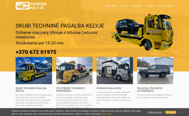 pagalba-kelyje.com screenshot