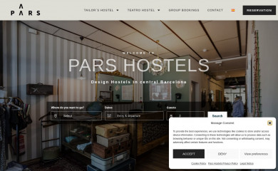 parshostels.com screenshot