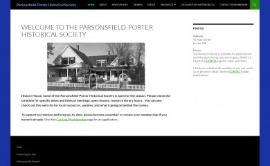 parsonsfieldporterhistorical.org screenshot