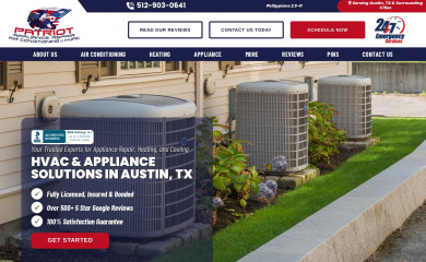 patriot-appliancerepair.com screenshot