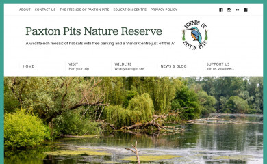 paxton-pits.org.uk screenshot