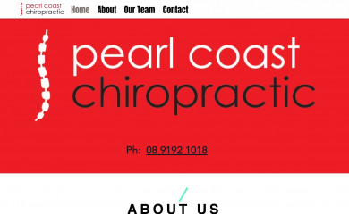 pearlcoastchiropractic.com.au screenshot