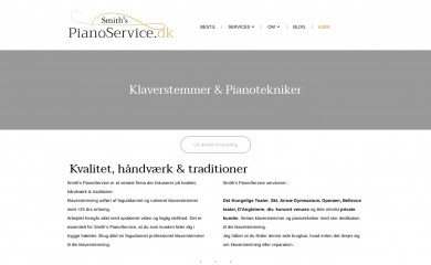 pianoservice.dk screenshot