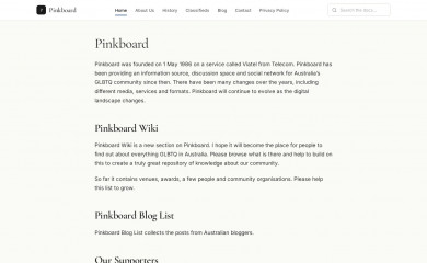 pinkboard.com.au screenshot