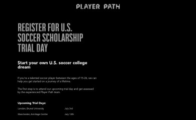 playerpathscholarshipstrialday.com screenshot