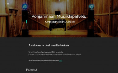 pohjanmaanmusiikkipalvelu.fi screenshot