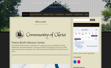 prairiebluffs.org screenshot