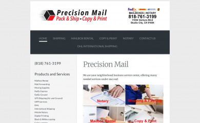 precisionmailboxes.com screenshot