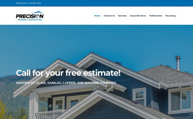 precisionroofing.net screenshot