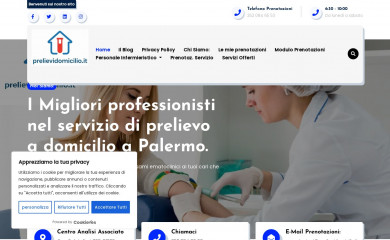 prelievidomicilio.it screenshot