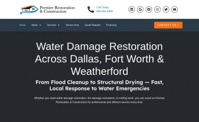 premierrestorationandconstructiontx.com screenshot
