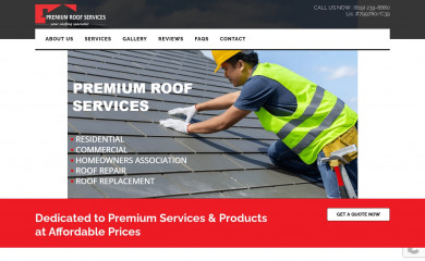 premiumroofservices.com screenshot