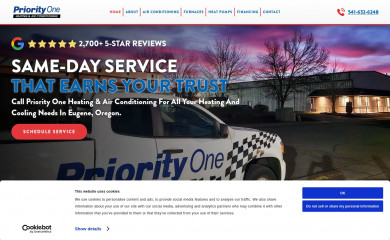priorityoneheating.com screenshot