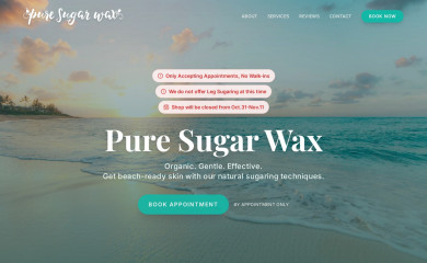 puresugarwax.com screenshot