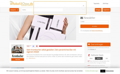 rabattoase.de screenshot