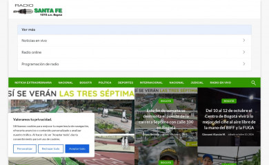 radiosantafe.com screenshot