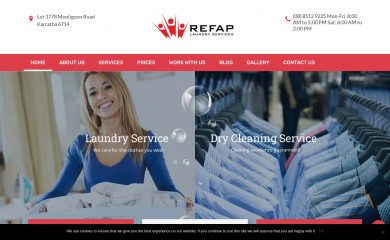 refaplaundry.com.au screenshot