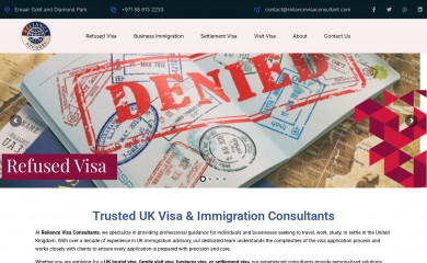 reliancevisaconsultant.com screenshot
