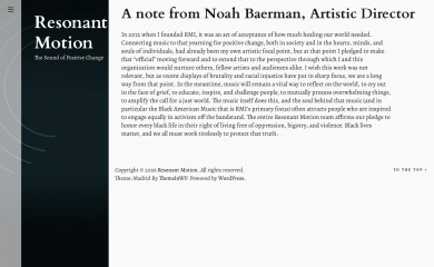 resonantmotion.org screenshot