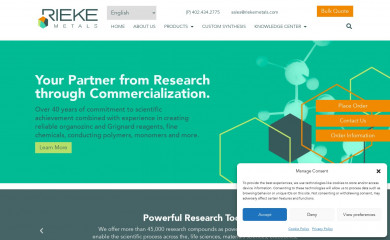 riekemetals.com screenshot