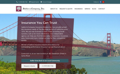 sadlerinc.com screenshot