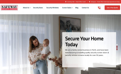 safewaysecurityscreens.com.au screenshot