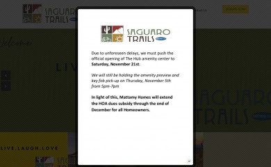 saguarotrailshoa.com screenshot