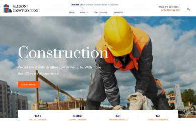 sahsonconstruction.com screenshot