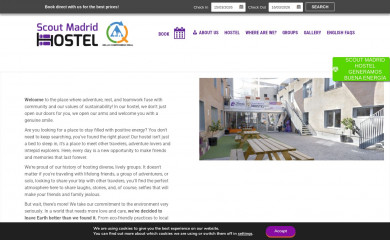 scoutmadridhostel.com screenshot