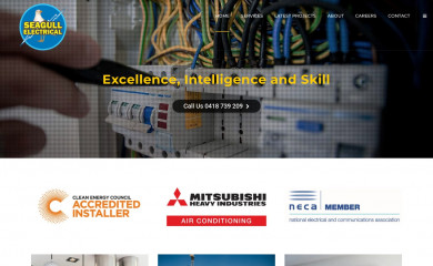 seagullelectrical.com.au screenshot