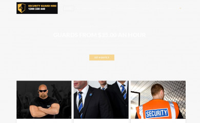 securityguardhire.com.au screenshot
