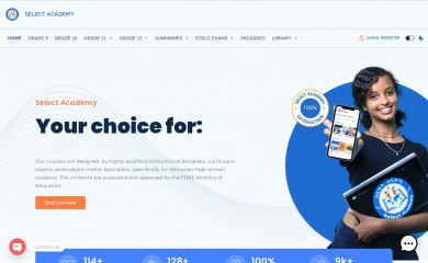 selectacademy.edu.et screenshot