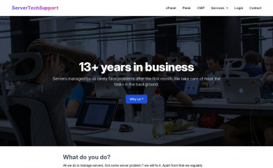 servertechsupport.com screenshot