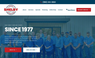 shelbyheating.com screenshot