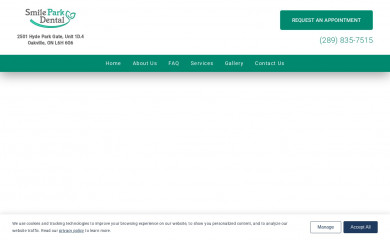 smileparkdental.ca screenshot