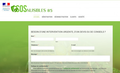 sosnuisibles85.fr screenshot