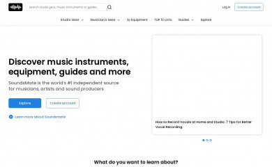 soundsmate.com screenshot