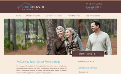 southdenverrheumatology.com screenshot