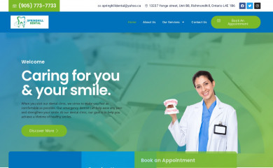 springhilldental.ca screenshot